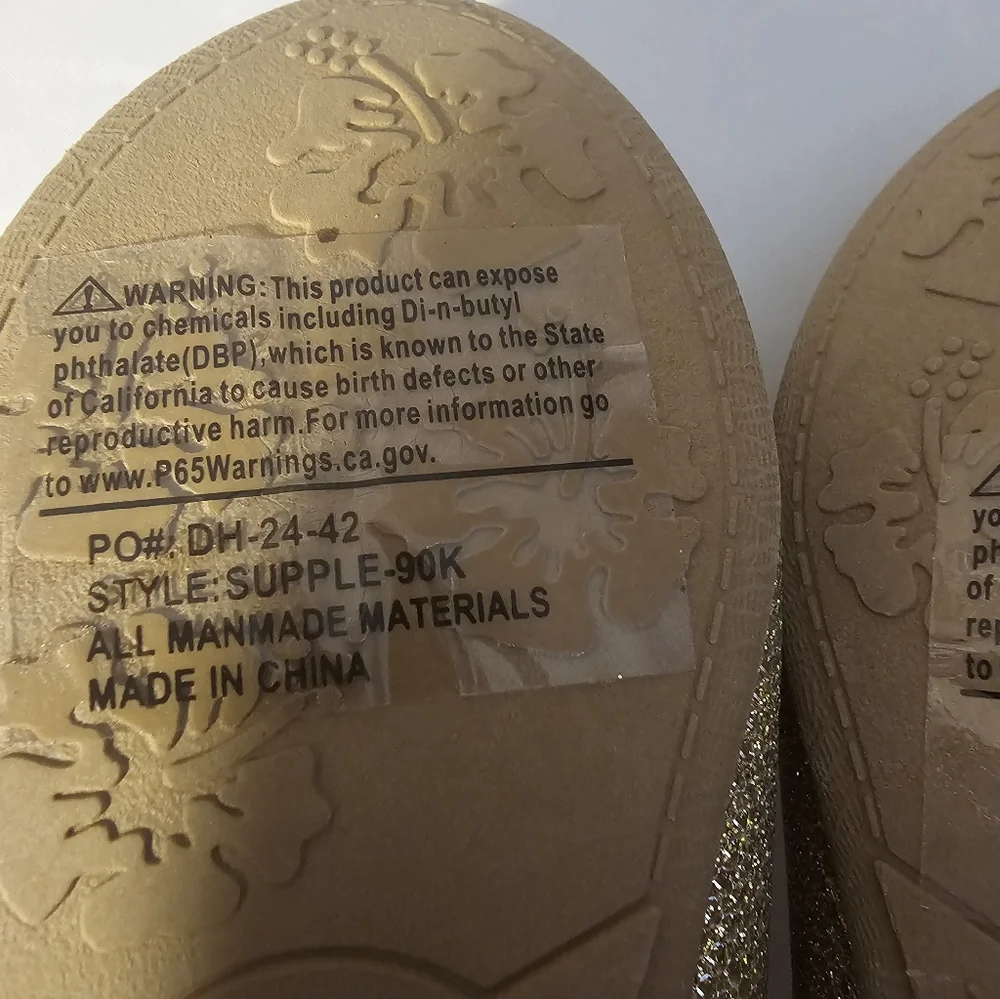 Link NEW Gold with Crystals Glitter Kids Shoes with Bow SZ 11 Toddler